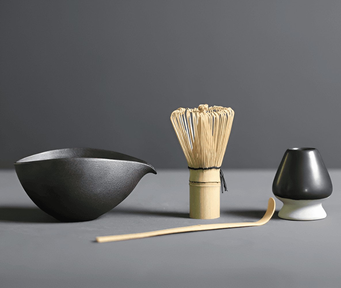 Matcha Thee Set 4-delig van Keramiek en Bamboe
