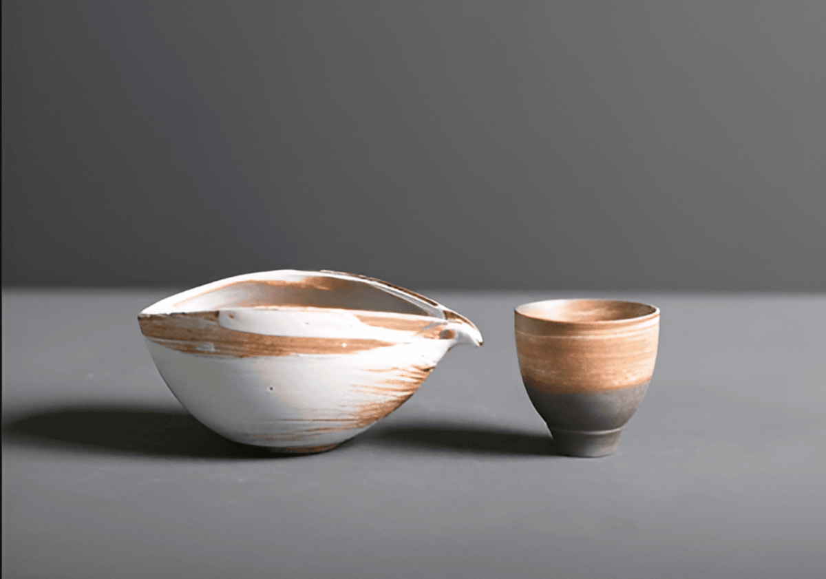 Matcha Thee Set 4-delig van Keramiek en Bamboe