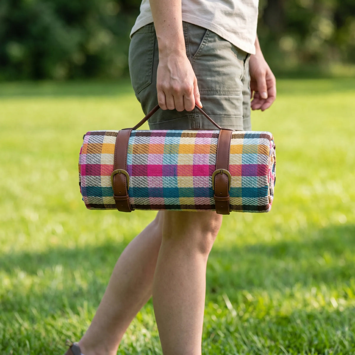 Opvouwbaar Gestreept Picknickkleed