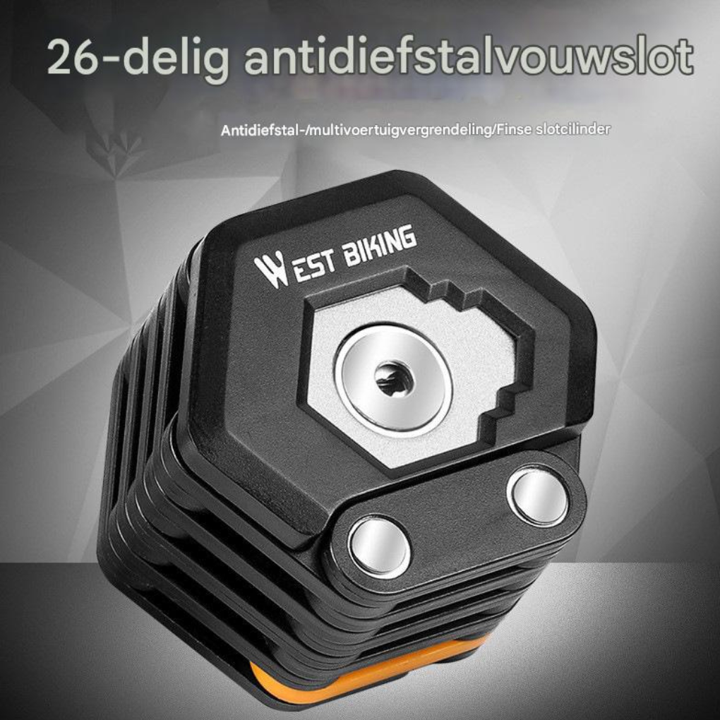 Opvouwbaar en compact fietsslot