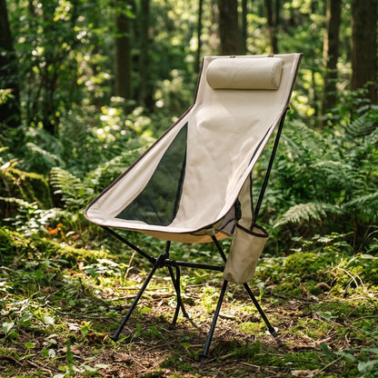 Navando opvouwbare compacte campingstoel met hoofdsteun