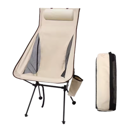 Navando opvouwbare compacte campingstoel met hoofdsteun