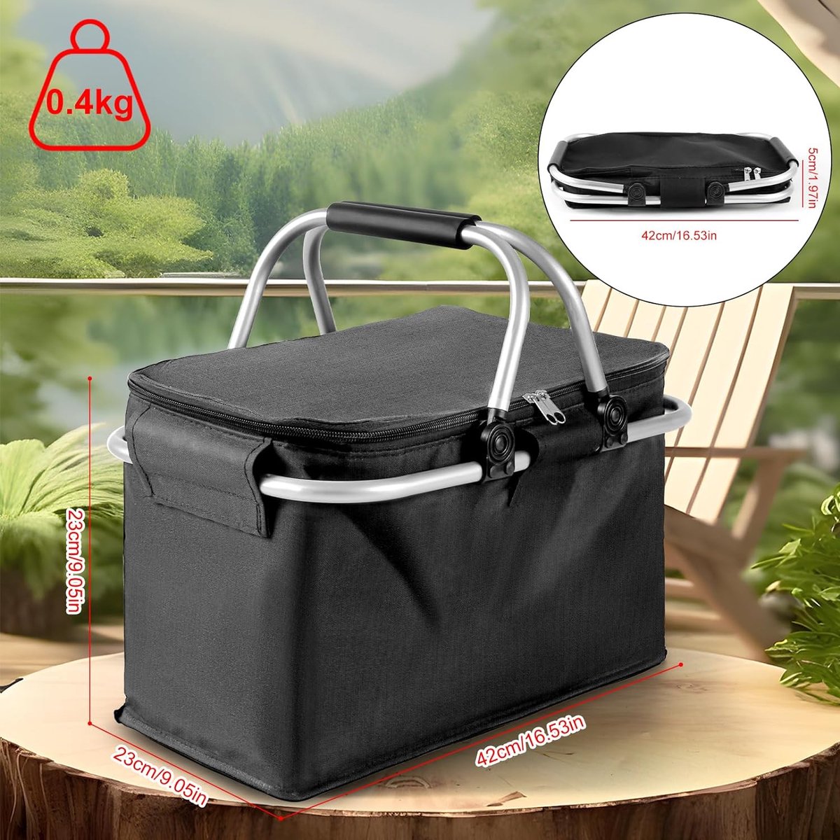 Opvouwbare Geïsoleerde Koelmand 18,5L