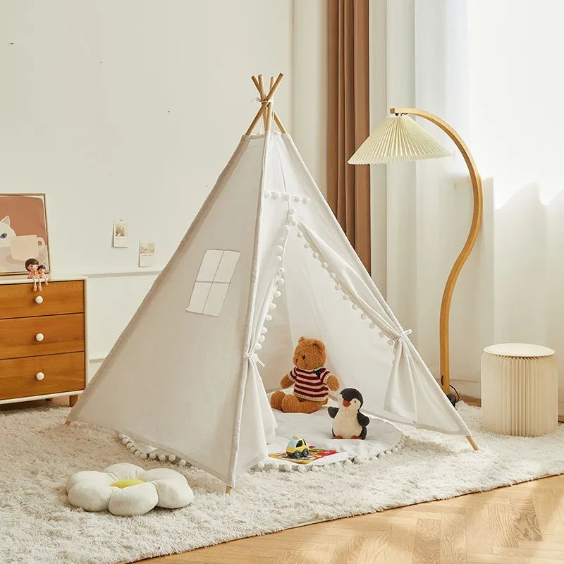 Opvouwbare Kindertent Met Houten Palen