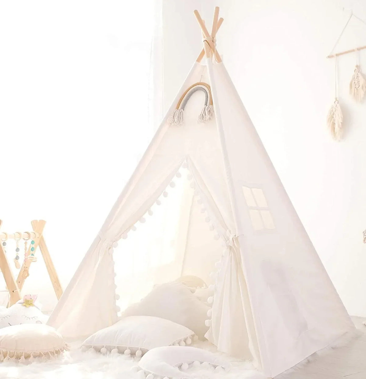 Opvouwbare Kindertent Met Houten Palen