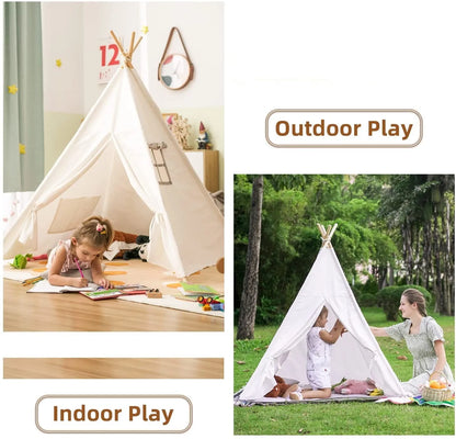 Opvouwbare Kindertent Met Houten Palen
