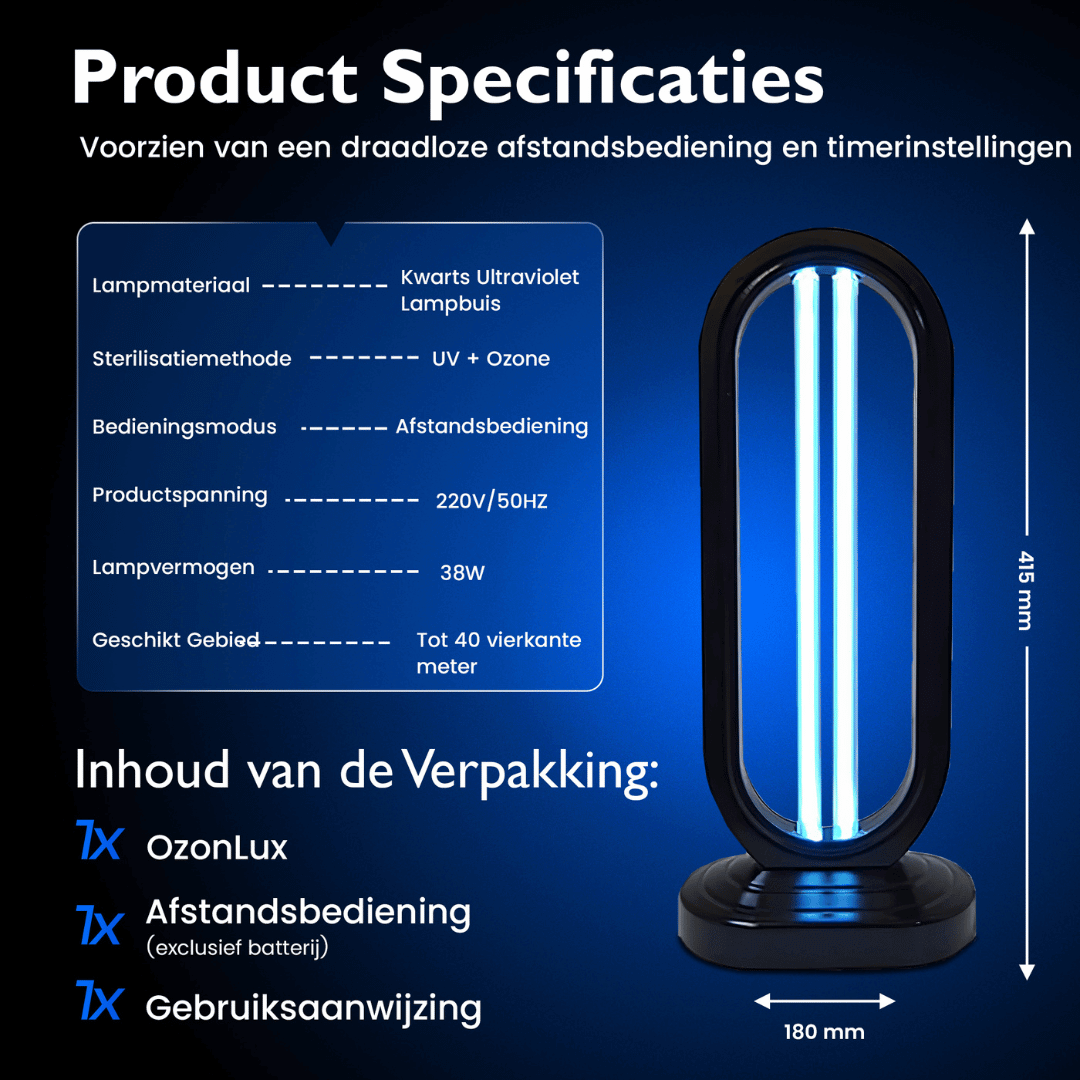 OzonLux UV ozon desinfectielamp
