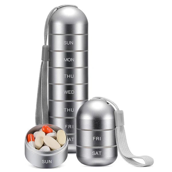 VITACASE waterdichte 7-daagse aluminium pillendoos