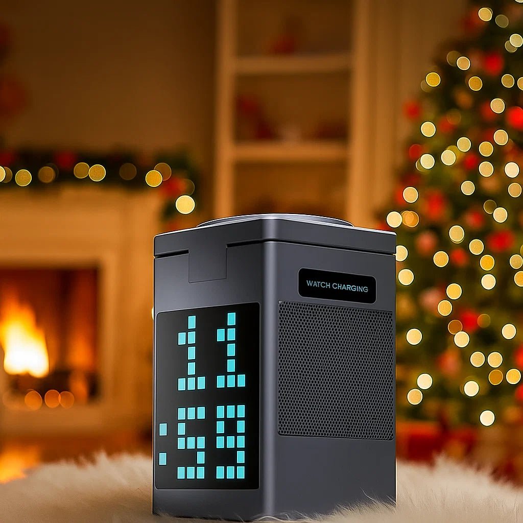 PIXTORQ 3-in-1 draadloze oplader met Bluetooth speaker