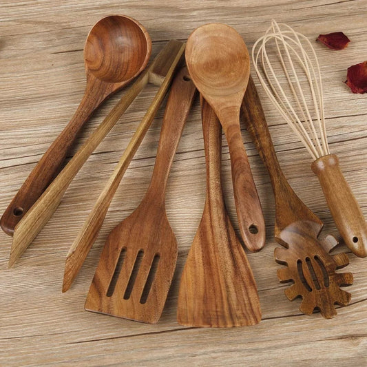 TeakCook 7-delige houten kookgerei set