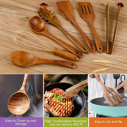 TeakCook 7-delige houten kookgerei set