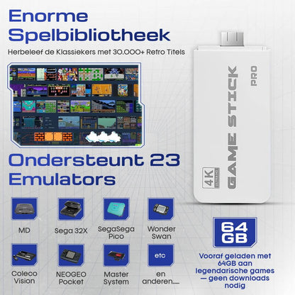 Quantum Play 4K draadloze retro gaming stick