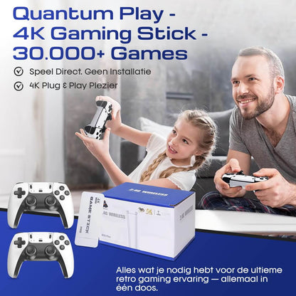 Quantum Play 4K draadloze retro gaming stick