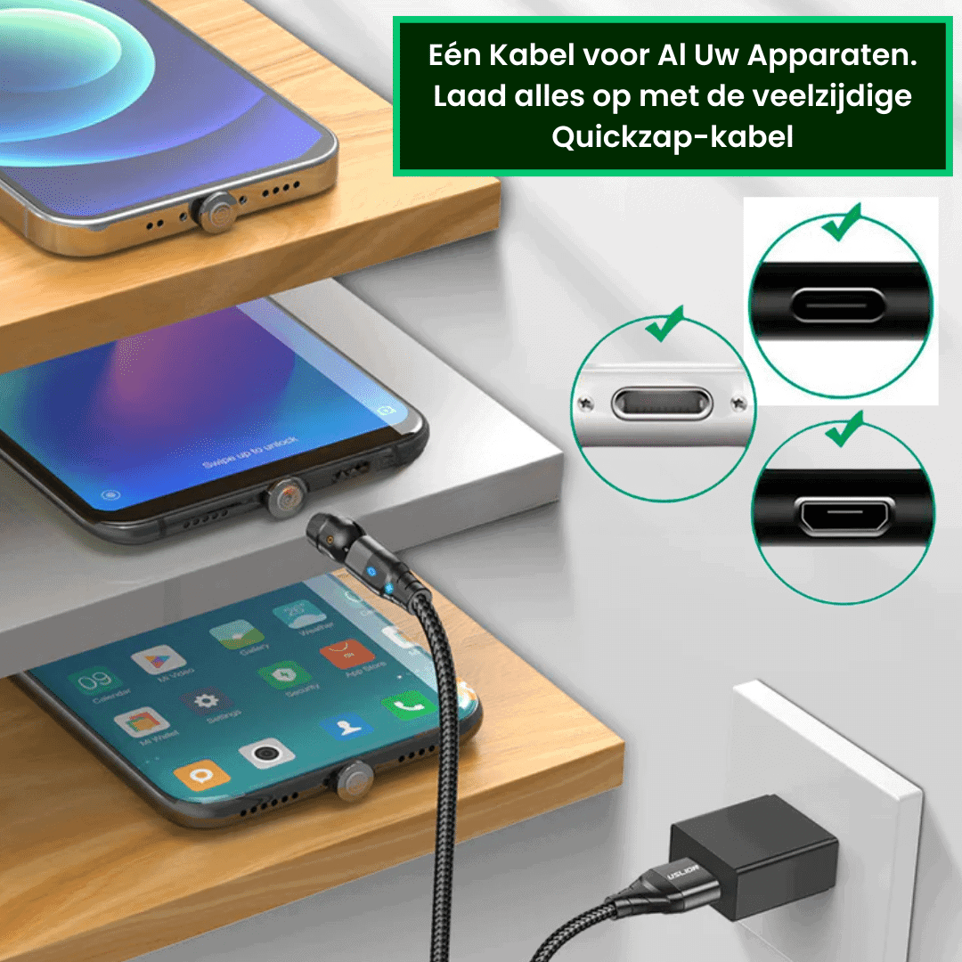 Quickzap magnetische laadkabel