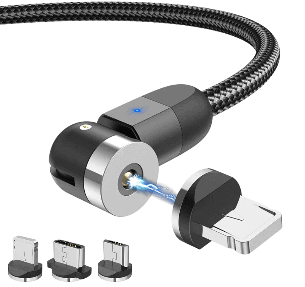 Quickzap roterende magnetische laadkabel