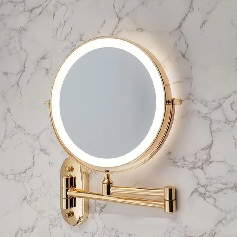GoldGlam oplaadbare gouden make-up spiegel