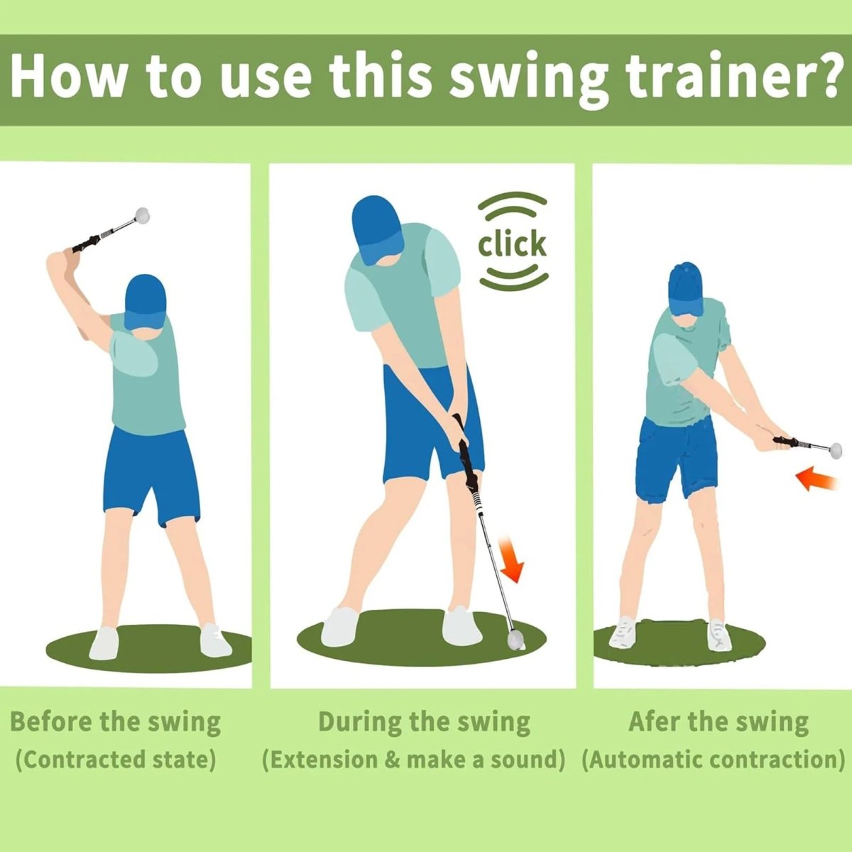 SWINGTICK uitschuifbare golf swing trainer
