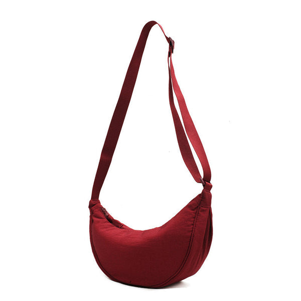 Ruime nylon schoudertas dames