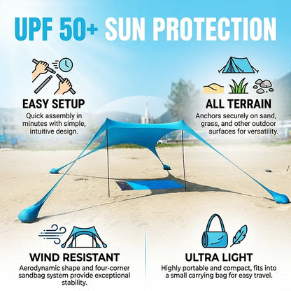 Navando rekbare open strandtent