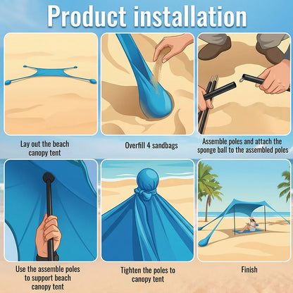 Navando rekbare open strandtent