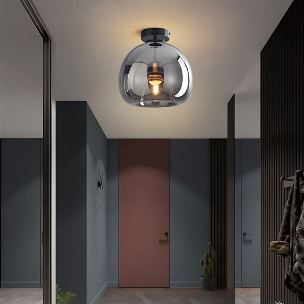 Vörre Retro Koperen Glas Plafondlamp