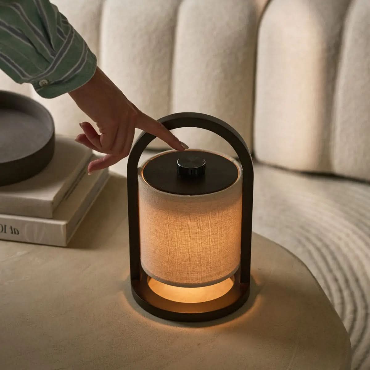 LumiWood draadloze LED tafellamp