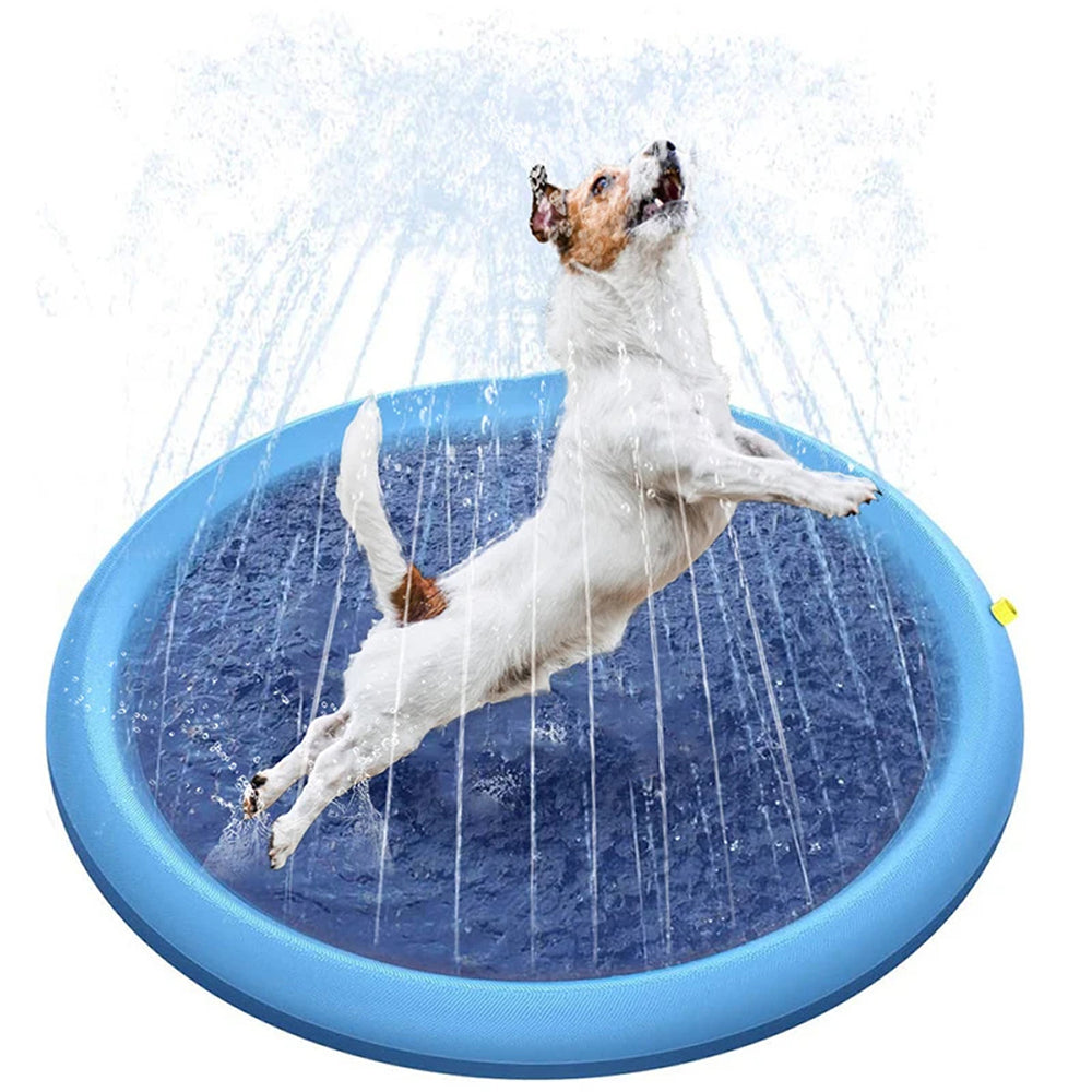 Ronde waterspeelmat met sproeiers