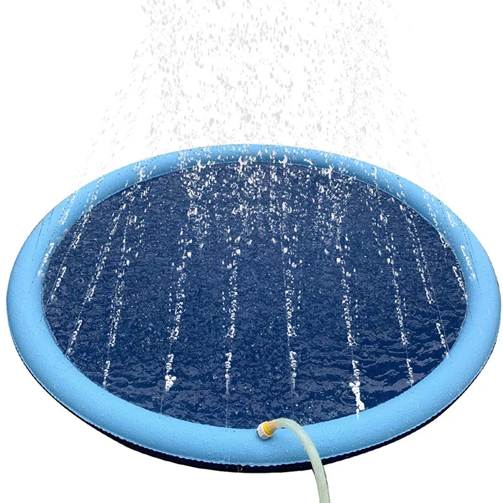 Ronde waterspeelmat met sproeiers