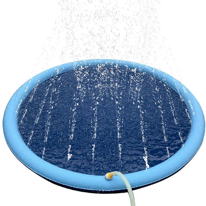 Ronde waterspeelmat met sproeiers
