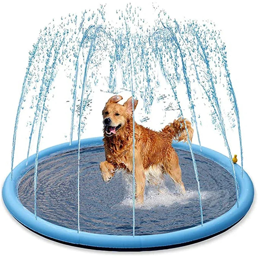 Ronde waterspeelmat met sproeiers