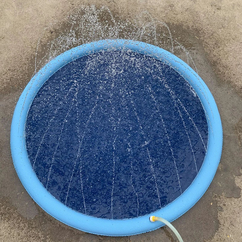 Ronde waterspeelmat met sproeiers