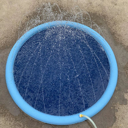 Ronde waterspeelmat met sproeiers