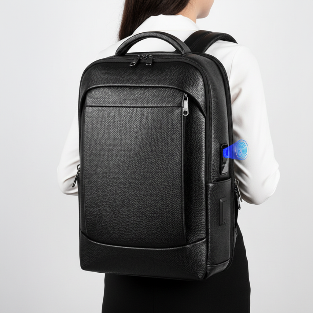 SecurePack biometrische laptop rugzak