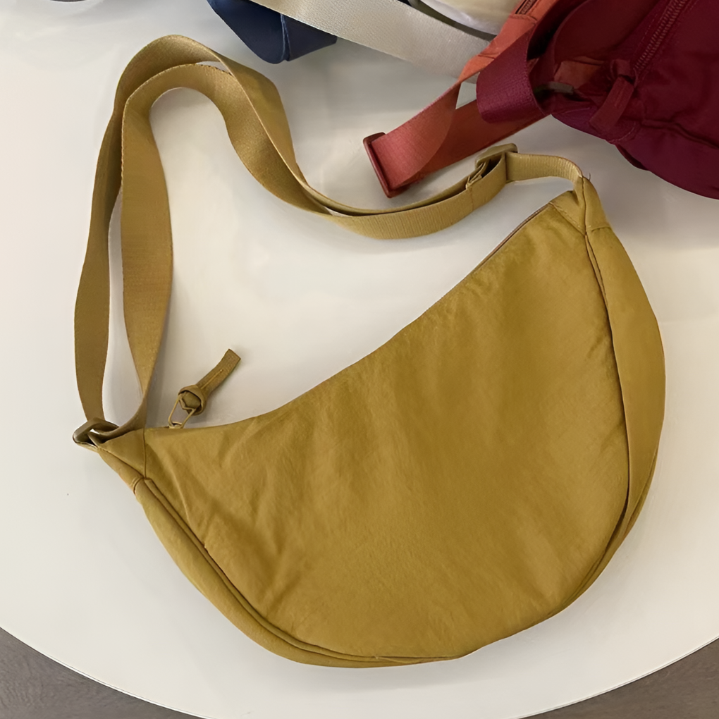 Ruime nylon schoudertas dames