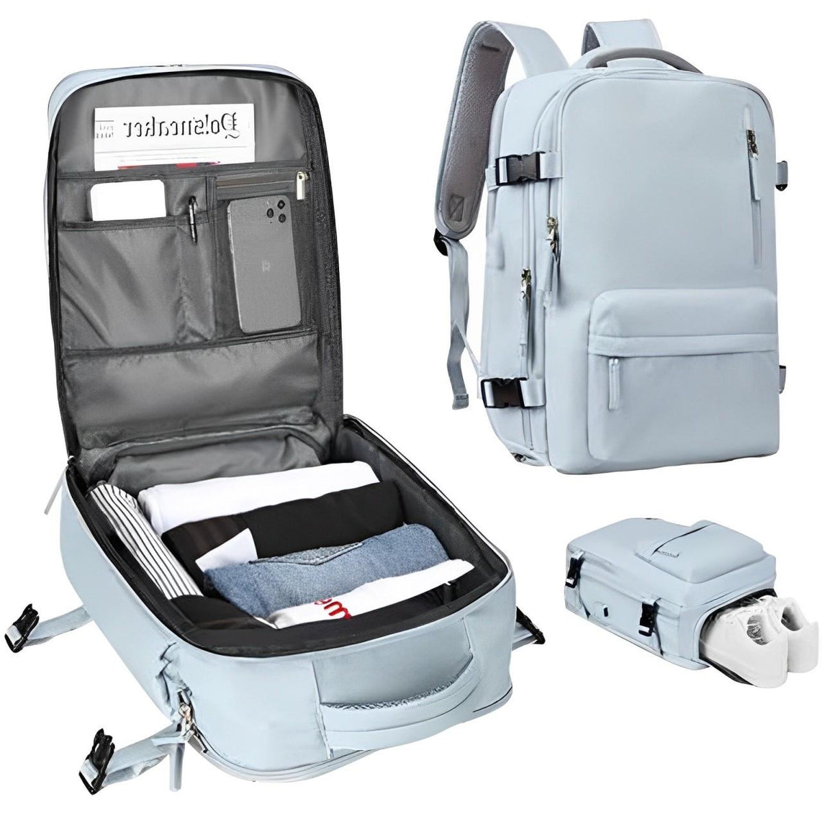 Navando ruime clamshell reisrugzak handbagage