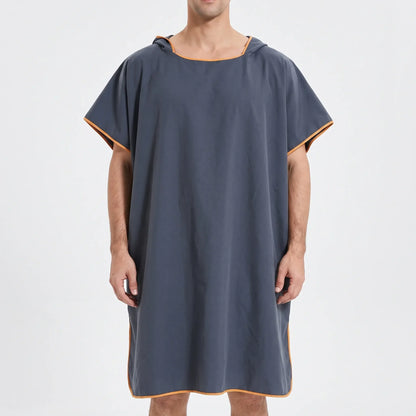 Unisex sneldrogende surfponcho met capuchon