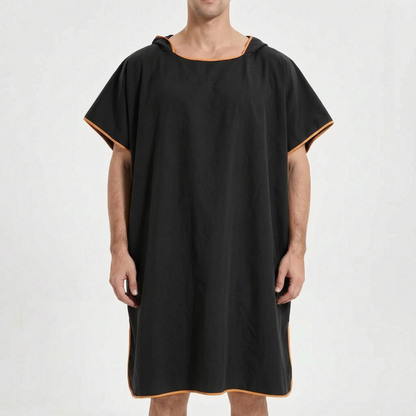 Unisex sneldrogende surfponcho met capuchon