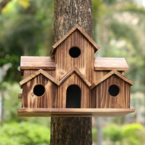Rustica houten vogelhuisje