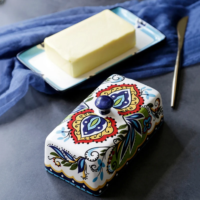TuscanCharm handgeschilderde boterhouder