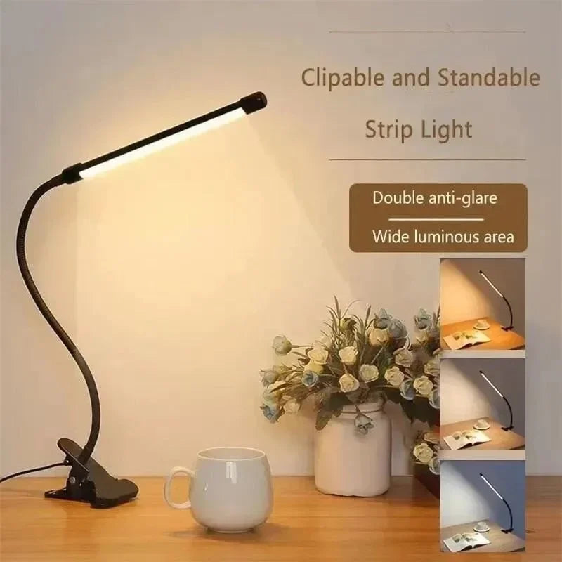 Flexibele LED-klemlamp met USB