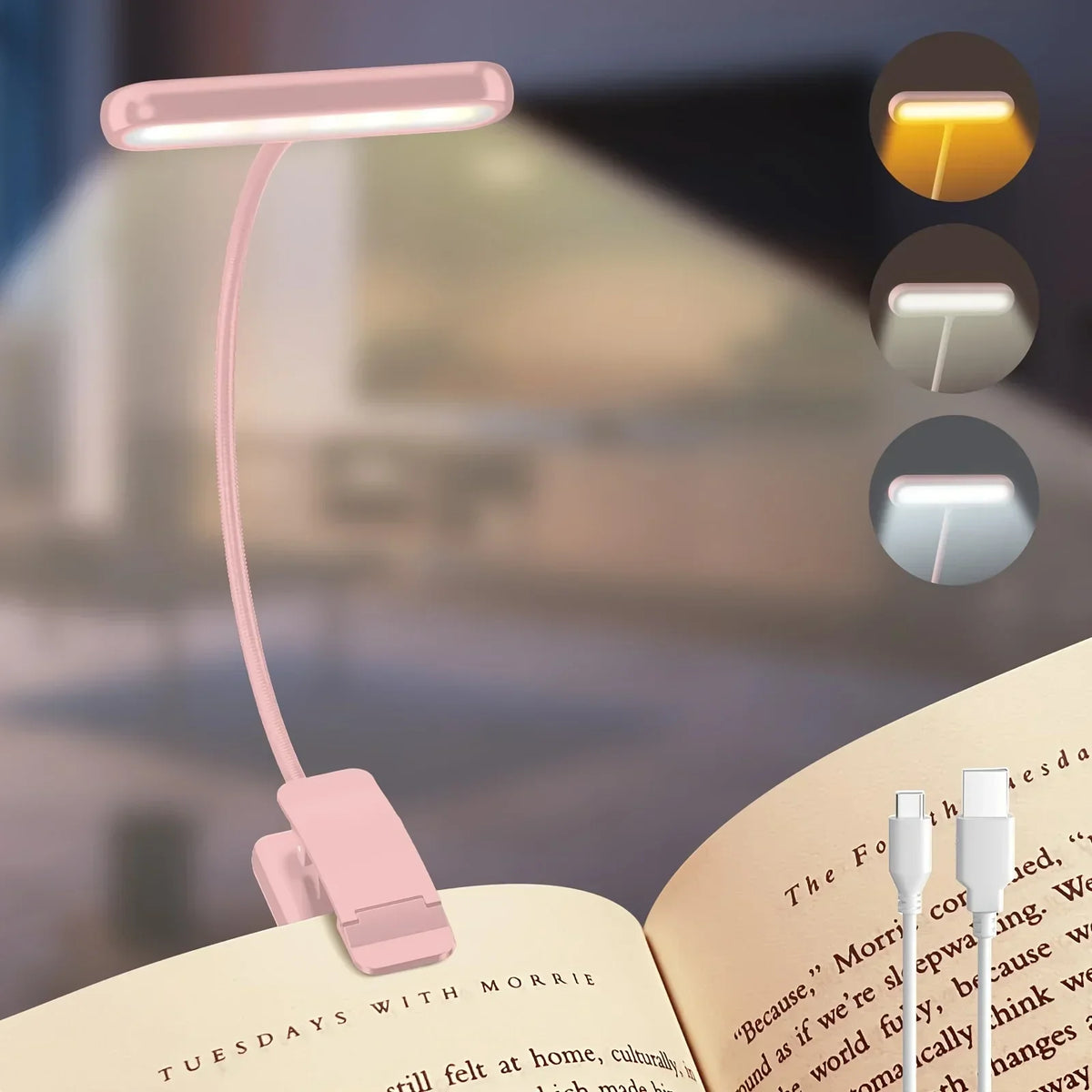 Draagbare LED-leeslamp met Clip
