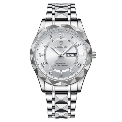 Lichtgevend roestvrijstalen herenhorloge