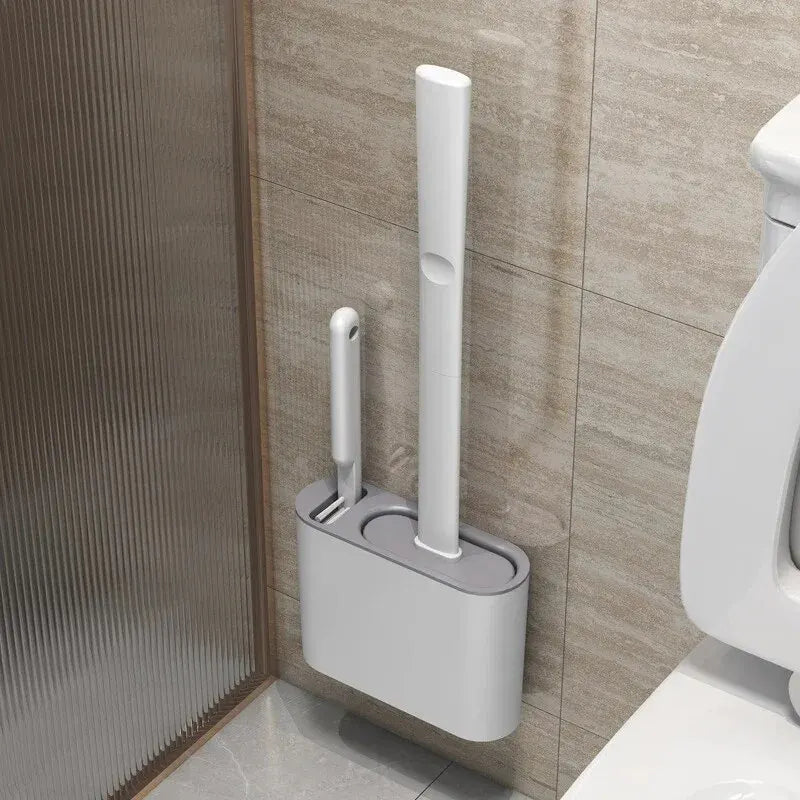 Siliconen wc-borstel met wandhouder