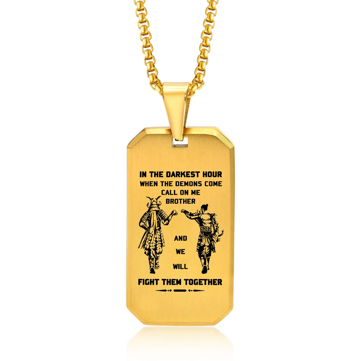 BrotherBond gepersonaliseerde dog tag halsketting