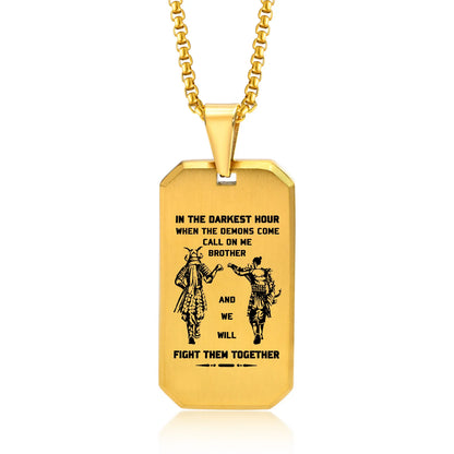 BrotherBond gepersonaliseerde dog tag halsketting