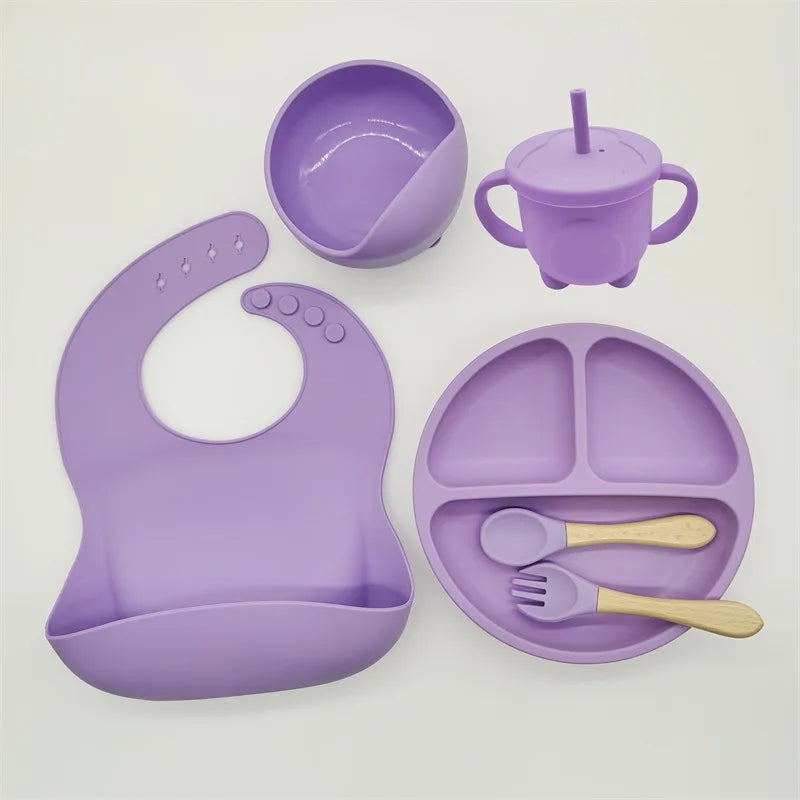TinyBites siliconen baby eetset
