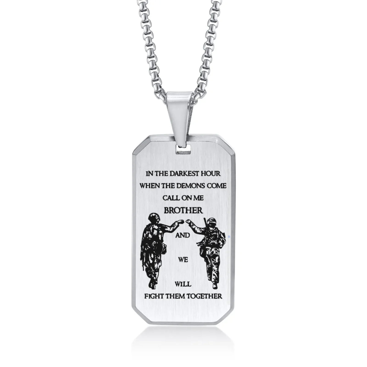 BrotherBond gepersonaliseerde dog tag halsketting