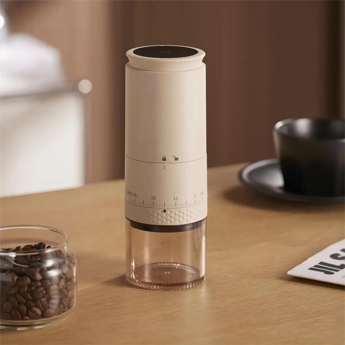 BeanBuddy draagbare elektrische koffiemolen
