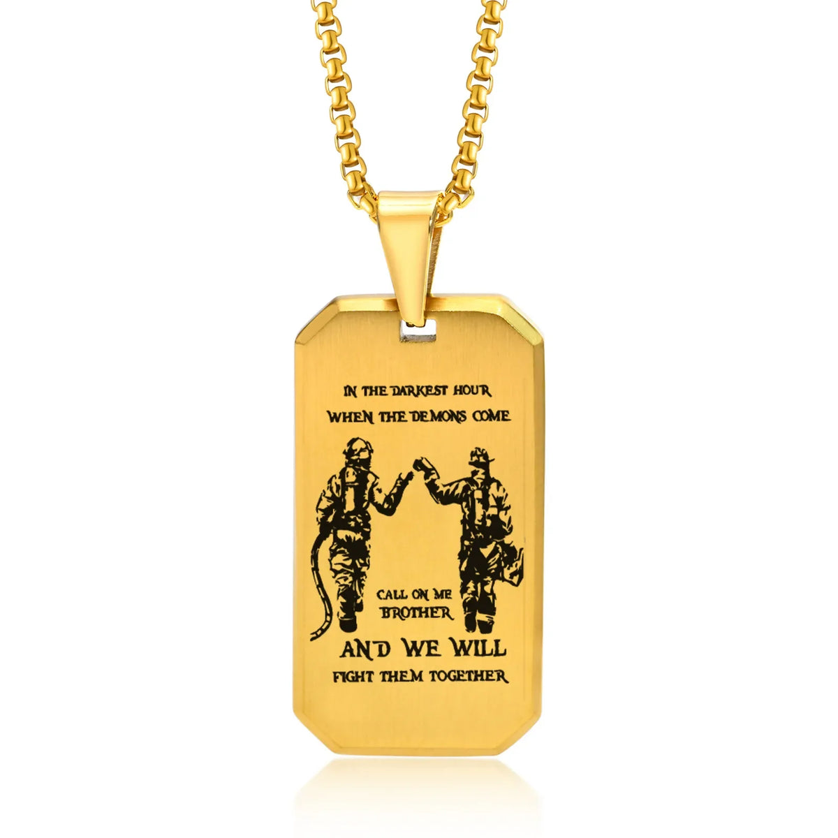 BrotherBond gepersonaliseerde dog tag halsketting
