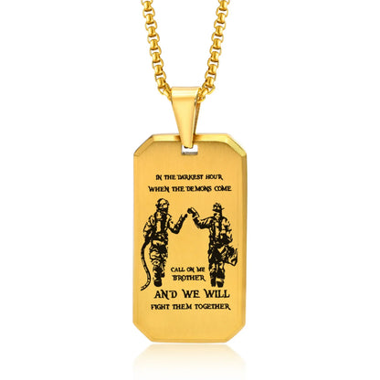 BrotherBond gepersonaliseerde dog tag halsketting